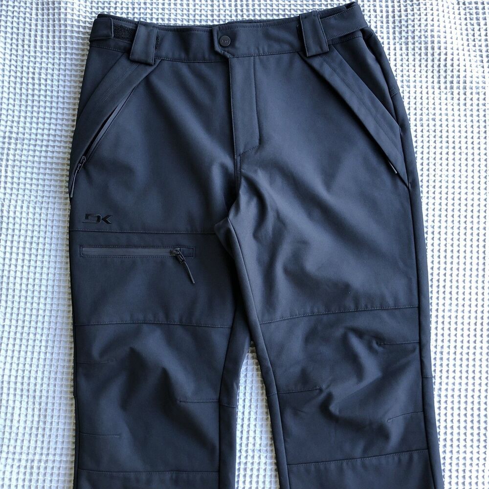 Dakine Snow Pants Mens M Black Camo Soft Shell Fleece Lined Ski Snowboard - Picture 2 of 16